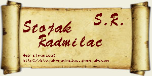 Stojak Radmilac vizit kartica
